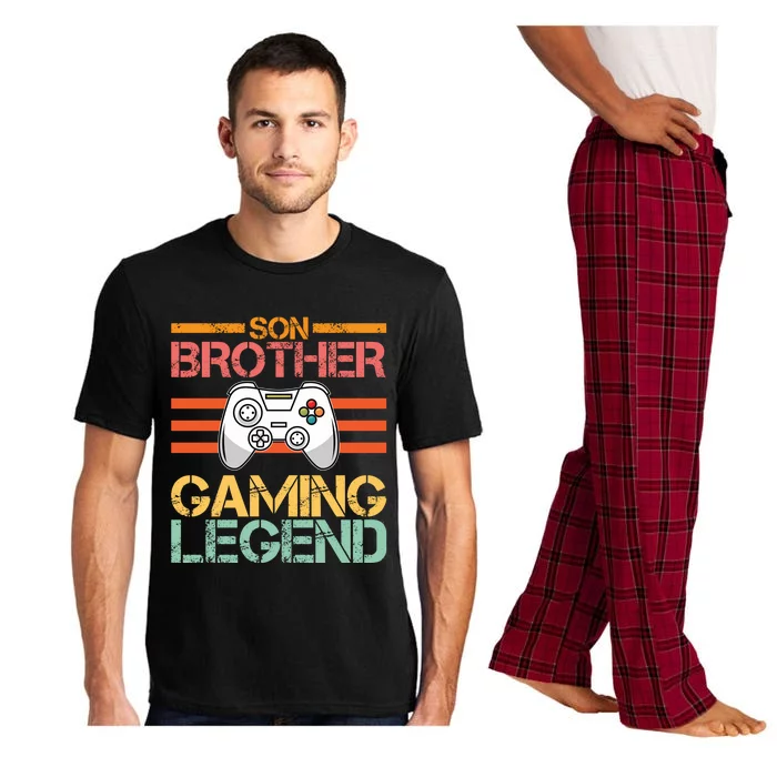 Son Brother Gaming Legend Gamer Family Gaming Brothers Gift Pajama Set