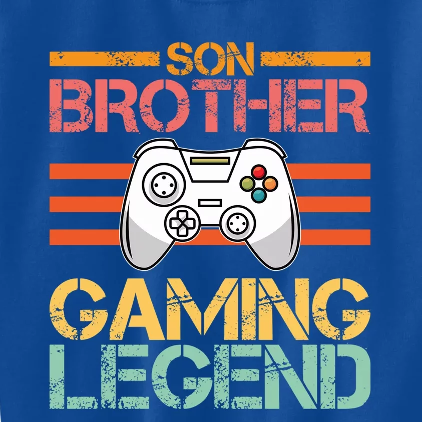 Son Brother Gaming Legend Gamer Family Gaming Brothers Gift Kids Sweatshirt