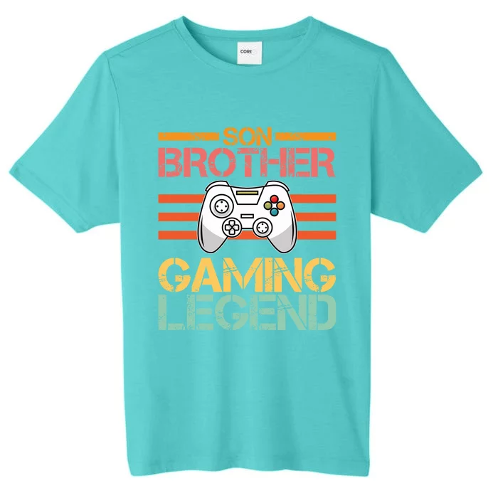 Son Brother Gaming Legend Gamer Family Gaming Brothers Gift ChromaSoft Performance T-Shirt