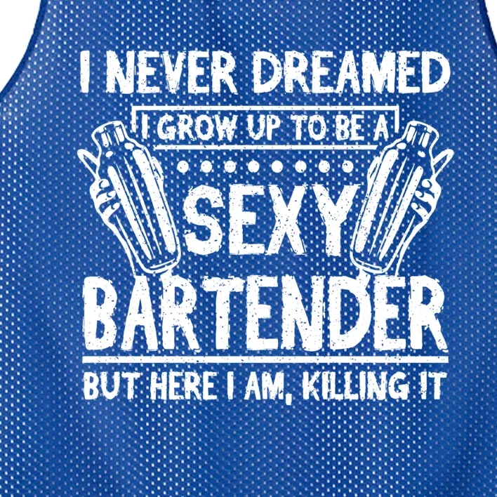 Sexy Bartender Gift Mesh Reversible Basketball Jersey Tank