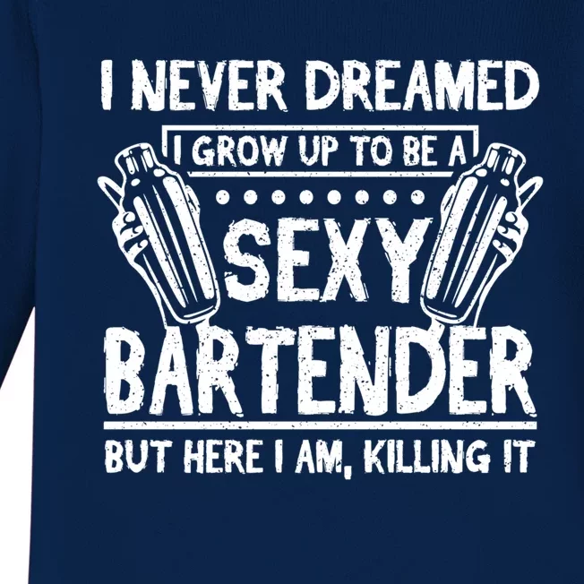 Sexy Bartender Gift Baby Long Sleeve Bodysuit