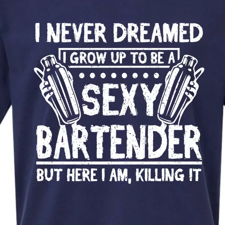 Sexy Bartender Gift Sueded Cloud Jersey T-Shirt