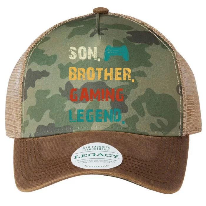 Son Brother Gaming Legend Gamers Cute Gift Legacy Tie Dye Trucker Hat