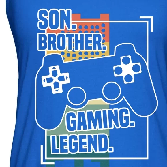 Son Brother Gaming Legend Funny Gamer Great Gift Ladies Essential Flowy Tank