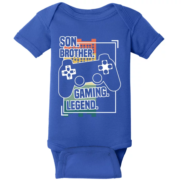 Son Brother Gaming Legend Funny Gamer Great Gift Baby Bodysuit