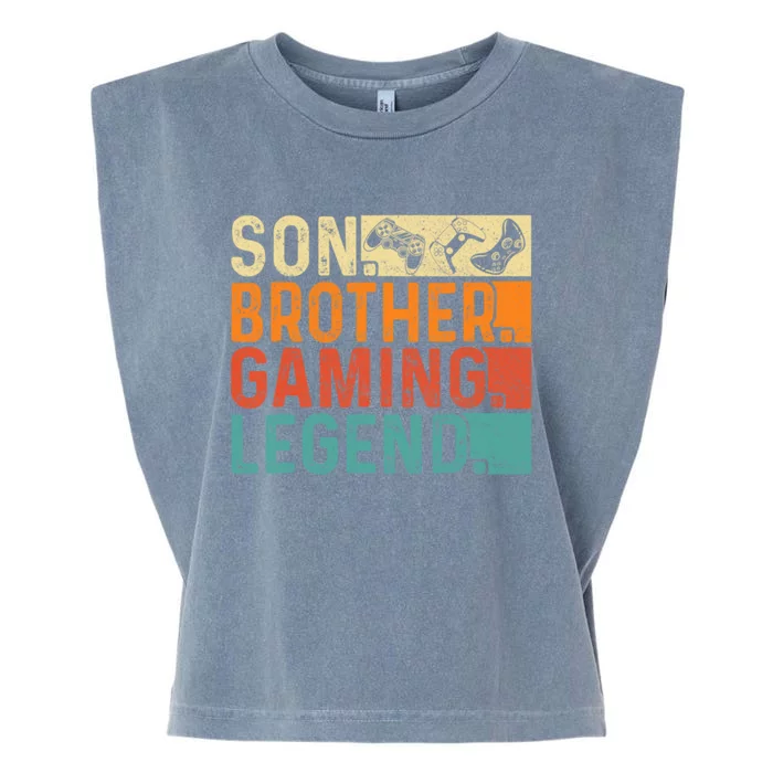 Son Brother Gaming Legend Gamer Garment-Dyed Women's Muscle Tee