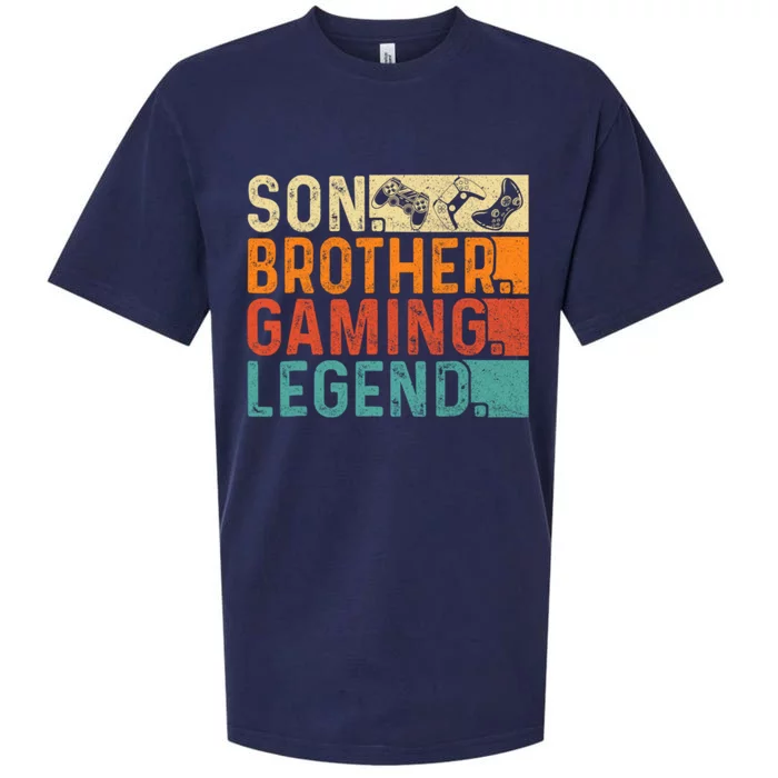 Son Brother Gaming Legend Gamer Sueded Cloud Jersey T-Shirt