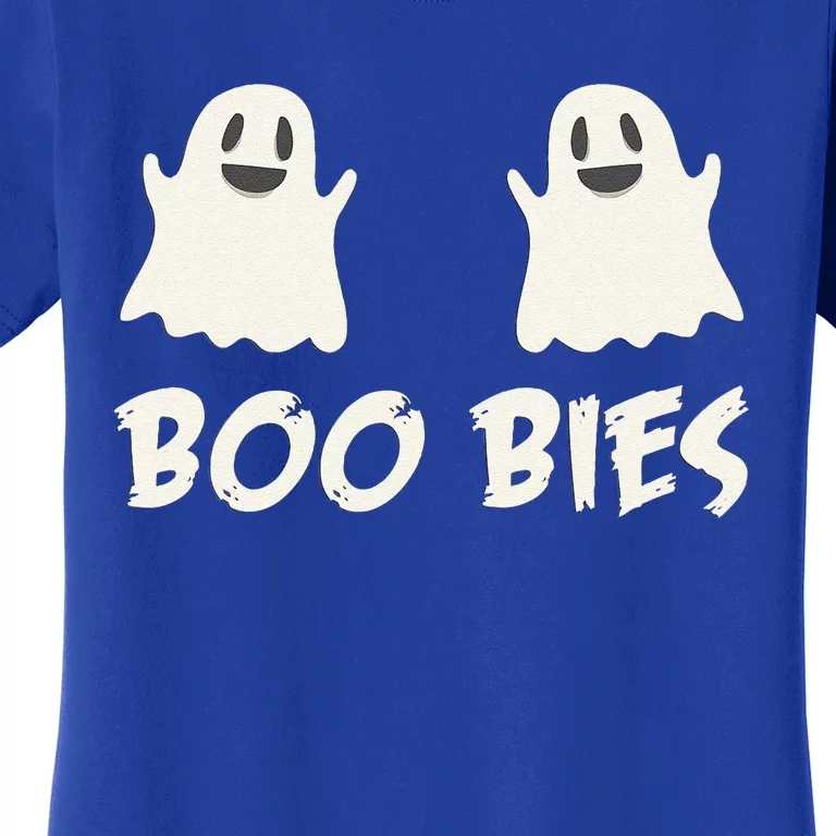 Say Boo Ghost Boobies Spooky Halloween Women's T-Shirt