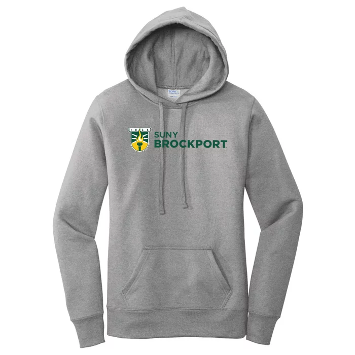 Suny Brockport Golden Eagles Torch Logo Women's Pullover Hoodie