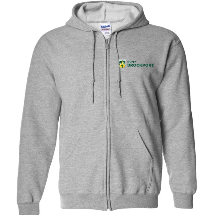 Suny Brockport Golden Eagles Torch Logo Full Zip Hoodie