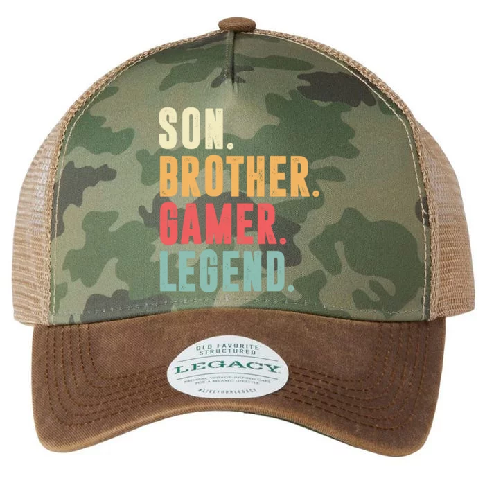 Son Brother Gamer Legend Gift Legacy Tie Dye Trucker Hat