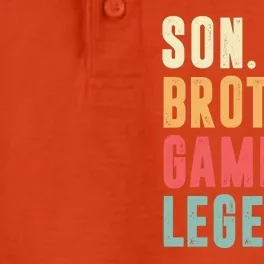 Son Brother Gamer Legend Gift Dry Zone Grid Performance Polo