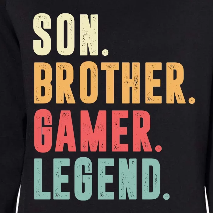 Son Brother Gamer Legend Gift Womens California Wash Sweatshirt