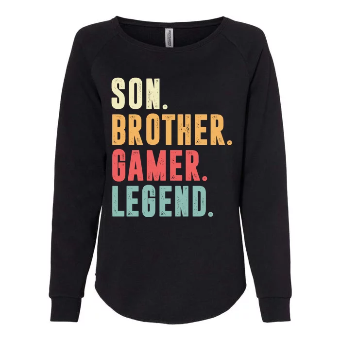 Son Brother Gamer Legend Gift Womens California Wash Sweatshirt