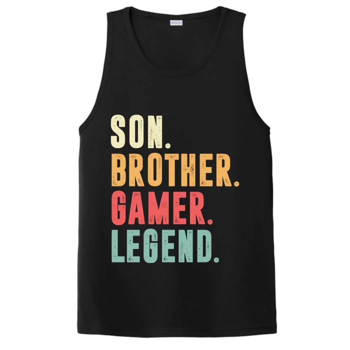 Son Brother Gamer Legend Gift Performance Tank