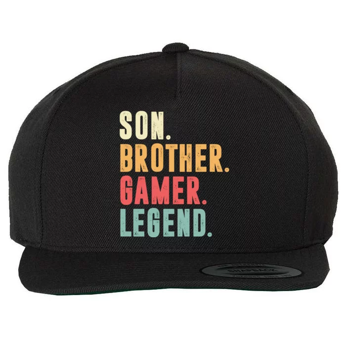 Son Brother Gamer Legend Gift Wool Snapback Cap