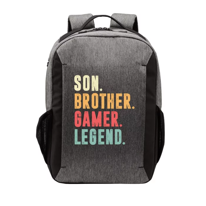 Son Brother Gamer Legend Gift Vector Backpack