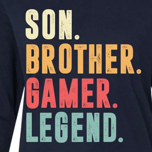 Son Brother Gamer Legend Gift Womens Cotton Relaxed Long Sleeve T-Shirt