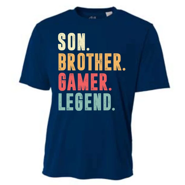 Son Brother Gamer Legend Gift Cooling Performance Crew T-Shirt