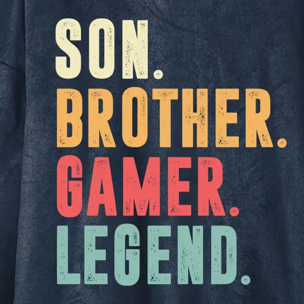 Son Brother Gamer Legend Gift Hooded Wearable Blanket