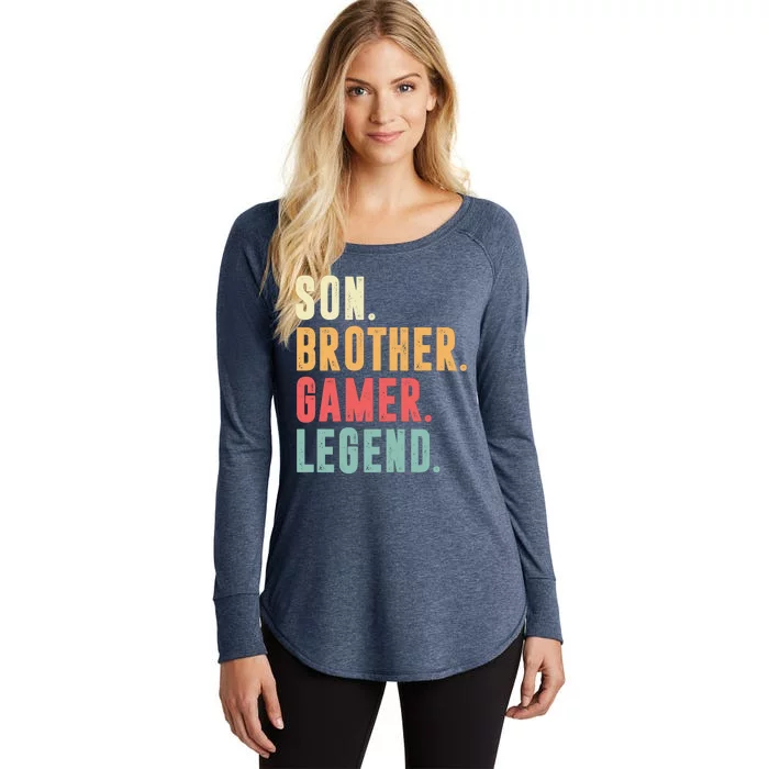 Son Brother Gamer Legend Gift Women's Perfect Tri Tunic Long Sleeve Shirt