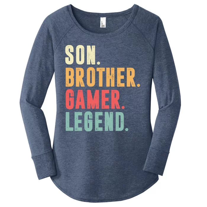 Son Brother Gamer Legend Gift Women's Perfect Tri Tunic Long Sleeve Shirt