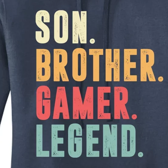 Son Brother Gamer Legend Gift Women's Pullover Hoodie