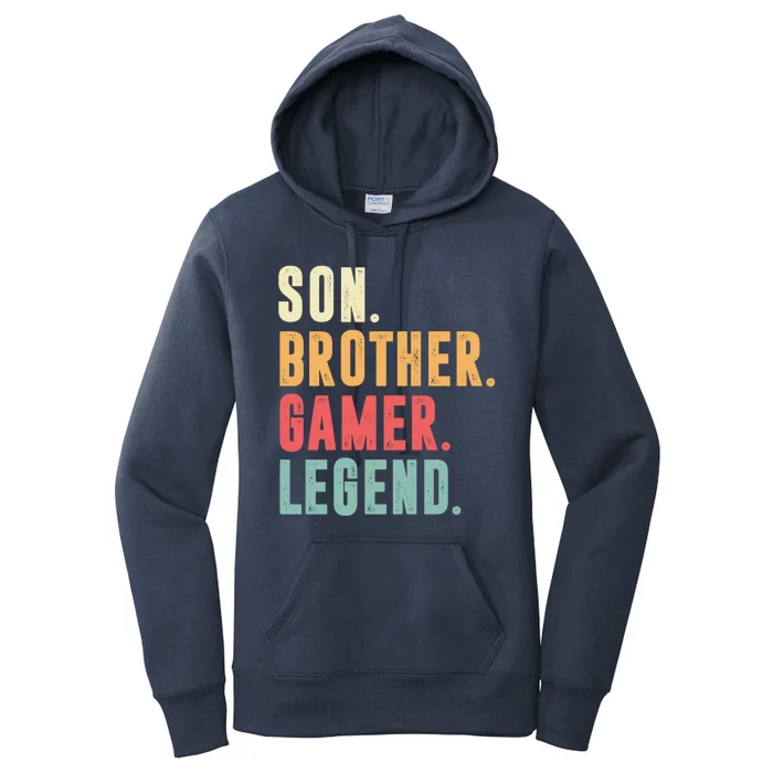 Son Brother Gamer Legend Gift Women's Pullover Hoodie