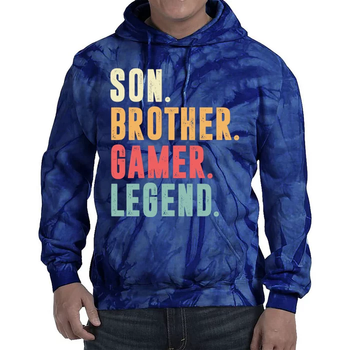 Son Brother Gamer Legend Gift Tie Dye Hoodie