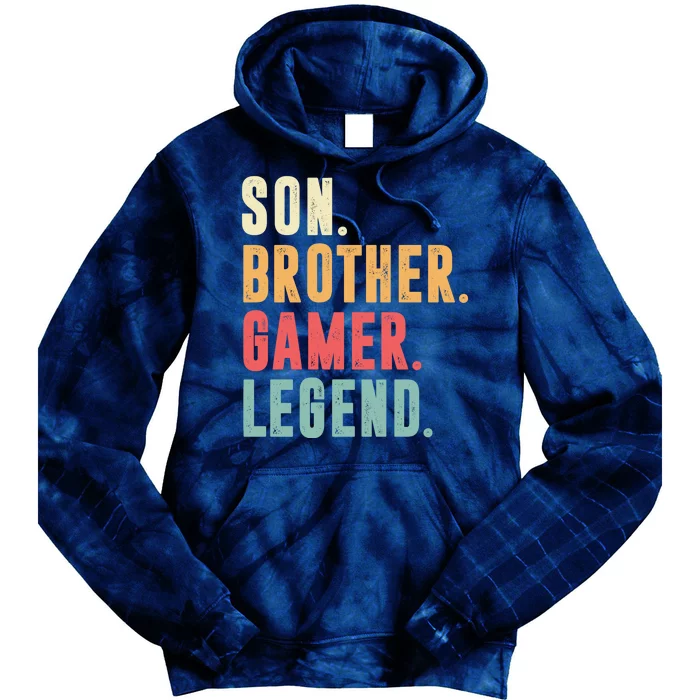 Son Brother Gamer Legend Gift Tie Dye Hoodie