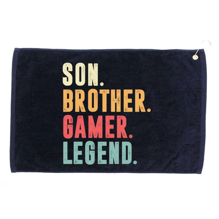 Son Brother Gamer Legend Gift Grommeted Golf Towel