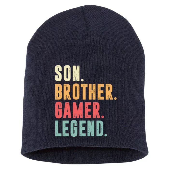 Son Brother Gamer Legend Gift Short Acrylic Beanie