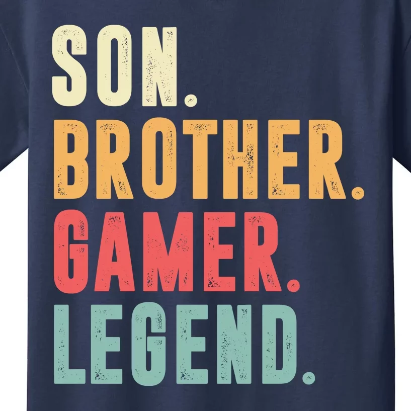 Son Brother Gamer Legend Gift Kids T-Shirt