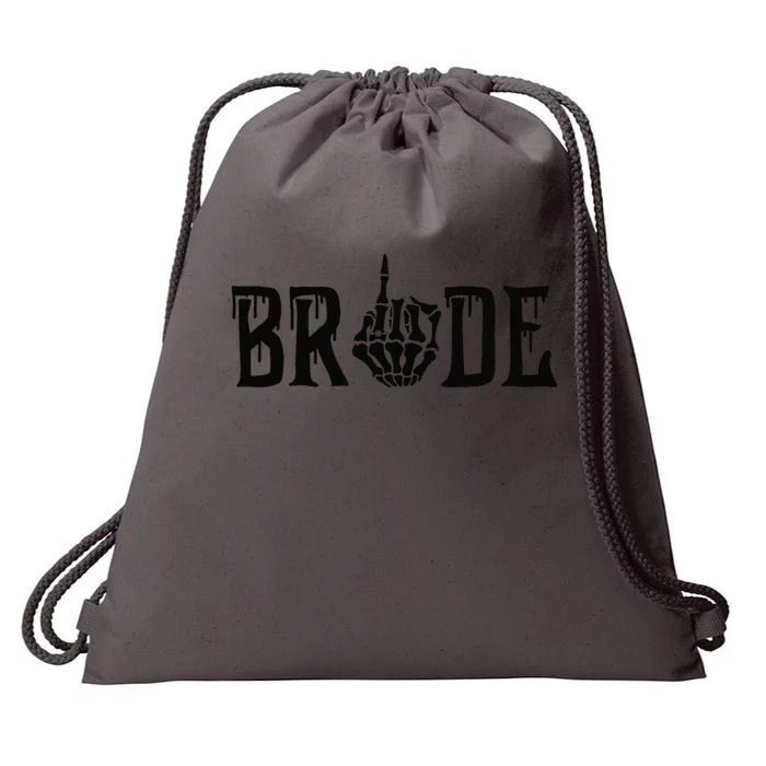 Spooky Bride Groom Gothic Halloween Wedding Matching Drawstring Bag