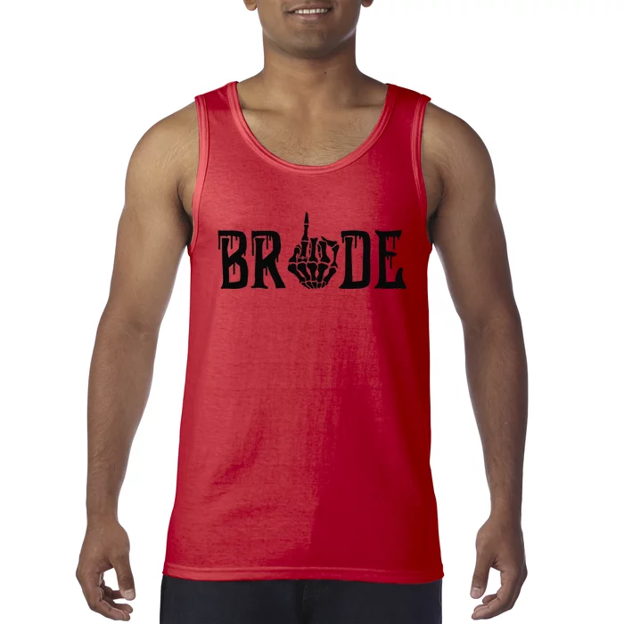 Spooky Bride Groom Gothic Halloween Wedding Matching Tank Top