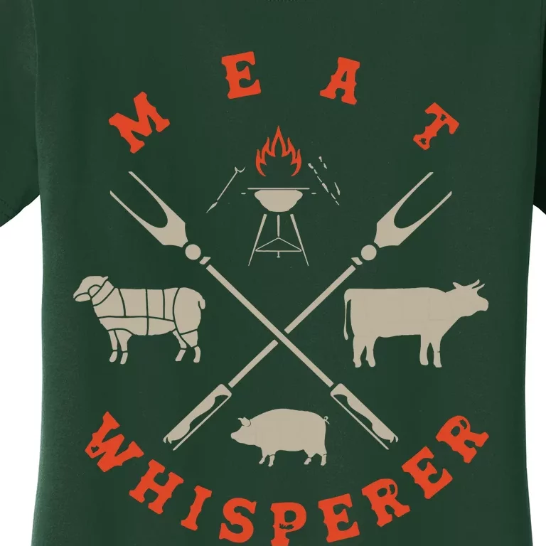 Smoked BBQ Grilling Meat Smoking Meat Whisperer Barbecue Women's T-Shirt