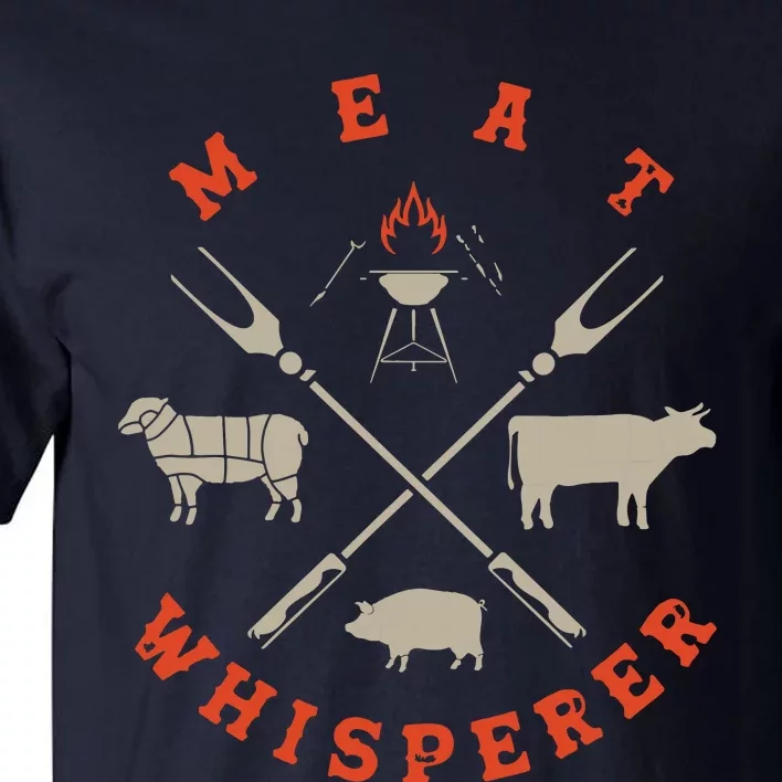 Smoked BBQ Grilling Meat Smoking Meat Whisperer Barbecue Tall T-Shirt