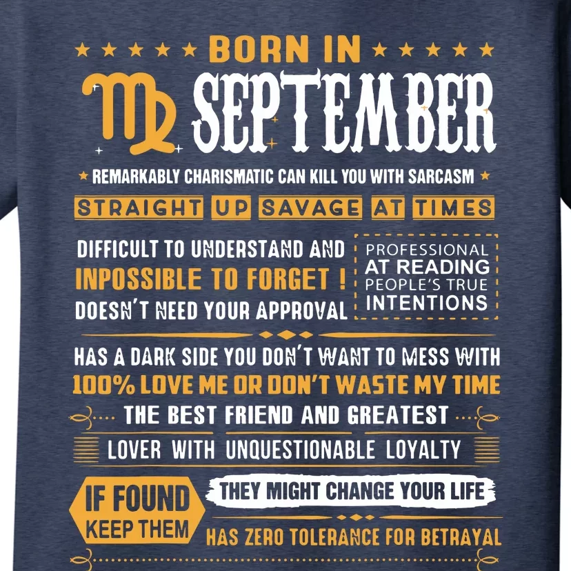 September Birthday Gifts Born In September Virgo T-Shirt