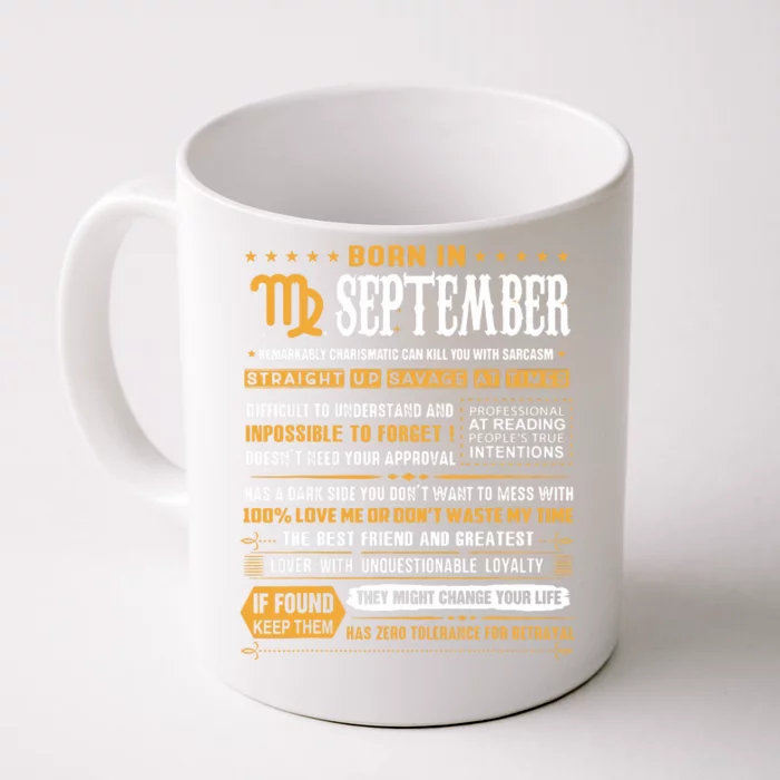 September Birthday Gifts Born In September Virgo Front & Back Coffee Mug