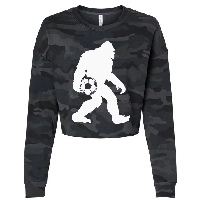 Sasquatch Bigfoot Goalkeeper Funny Soccer Cropped Pullover Crew