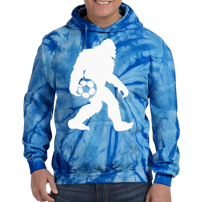 Sasquatch Bigfoot Goalkeeper Funny Soccer Tie Dye Hoodie