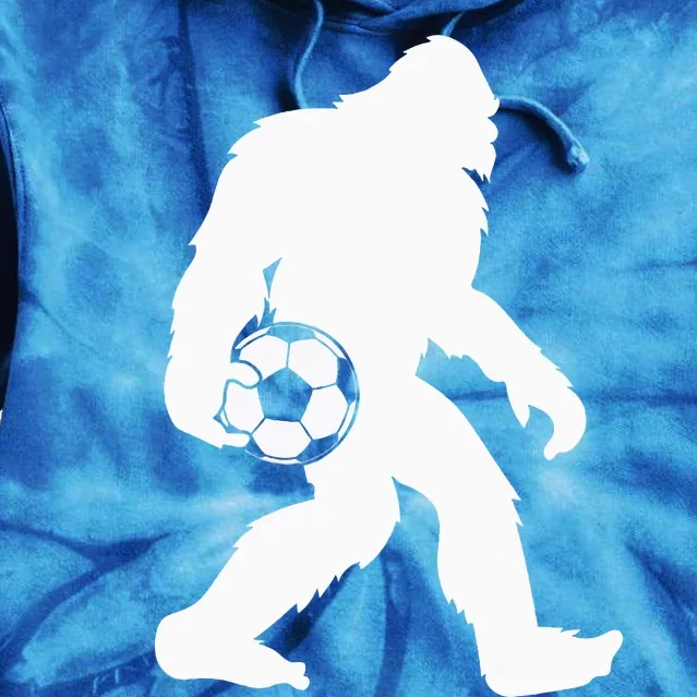 Sasquatch Bigfoot Goalkeeper Funny Soccer Tie Dye Hoodie