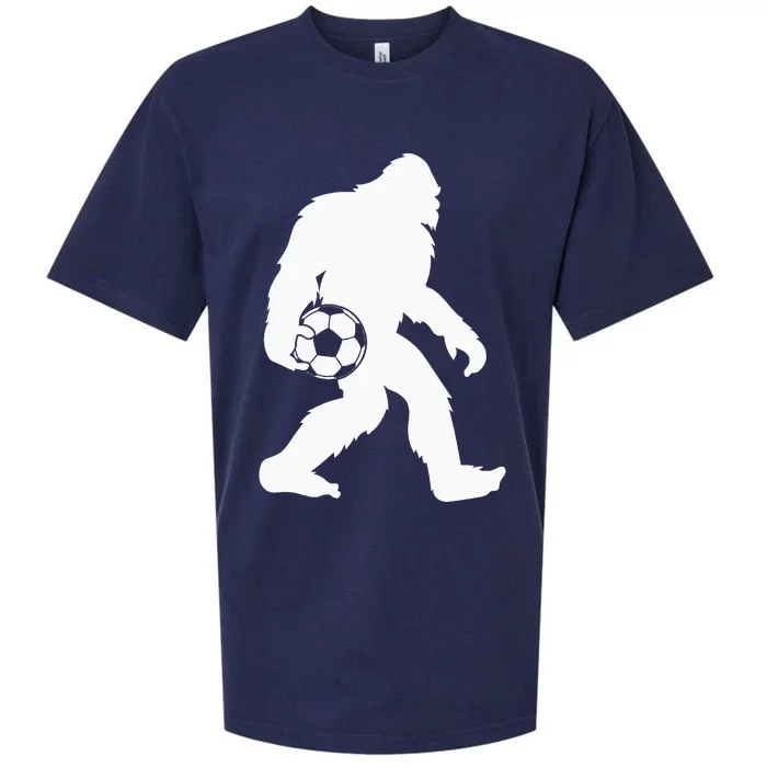 Sasquatch Bigfoot Goalkeeper Funny Soccer Sueded Cloud Jersey T-Shirt