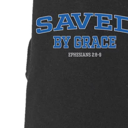 Saved by Grace Quote Christian Hymn Lyric Gospel Salvation Doggie 3-End Fleece Hoodie