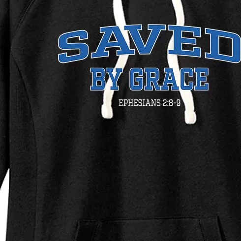 Saved by Grace Quote Christian Hymn Lyric Gospel Salvation Women's Fleece Hoodie