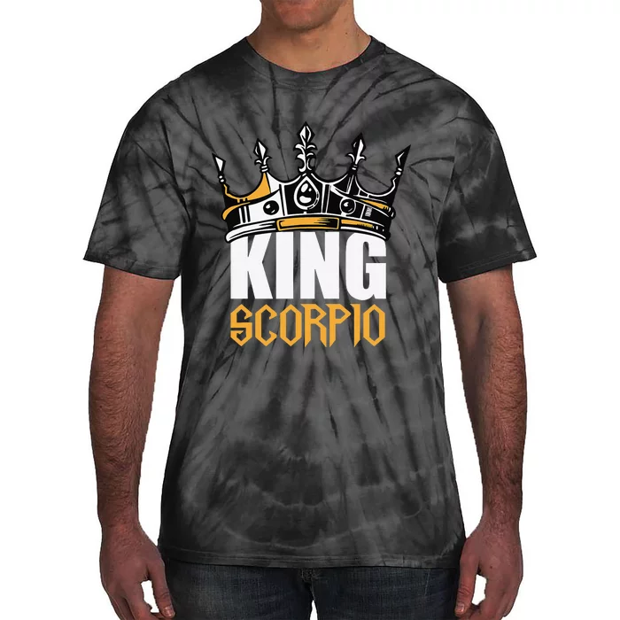 Scorpio Birthday Gifts King Scorpio Zodiac Tie-Dye T-Shirt