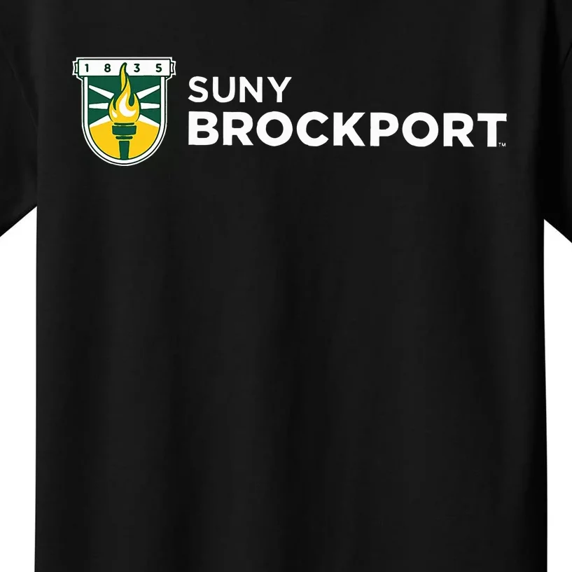 Suny Brockport Golden Eagles Institutional Shield Logo Kids T-Shirt