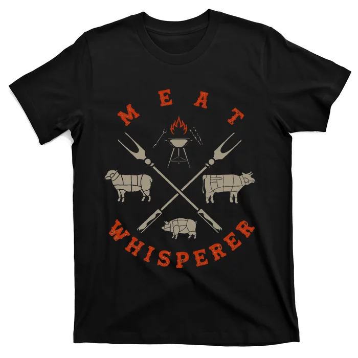 Smoked Bbq Grilling Meat Smoking Meat Whisperer Barbecue T-Shirt