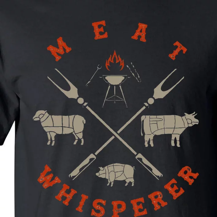 Smoked Bbq Grilling Meat Smoking Meat Whisperer Barbecue Tall T-Shirt