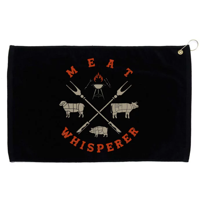 Smoked Bbq Grilling Meat Smoking Meat Whisperer Barbecue Grommeted Golf Towel